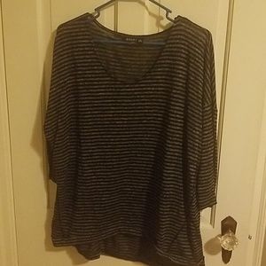 Black and grey striped top